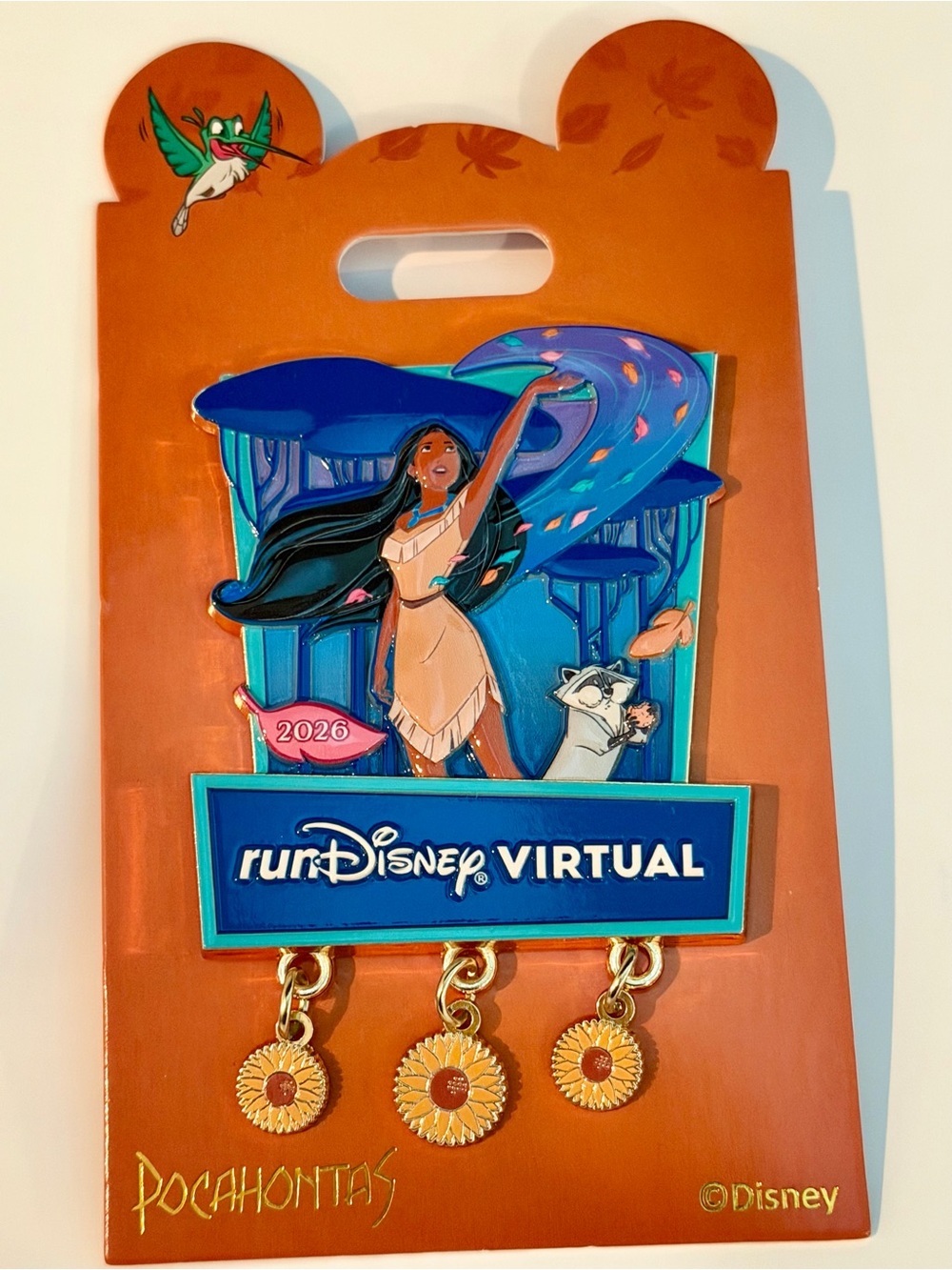 2026 runDisney Virtual Series Pocahontas “Just Around the Riverbend” 5K Pin